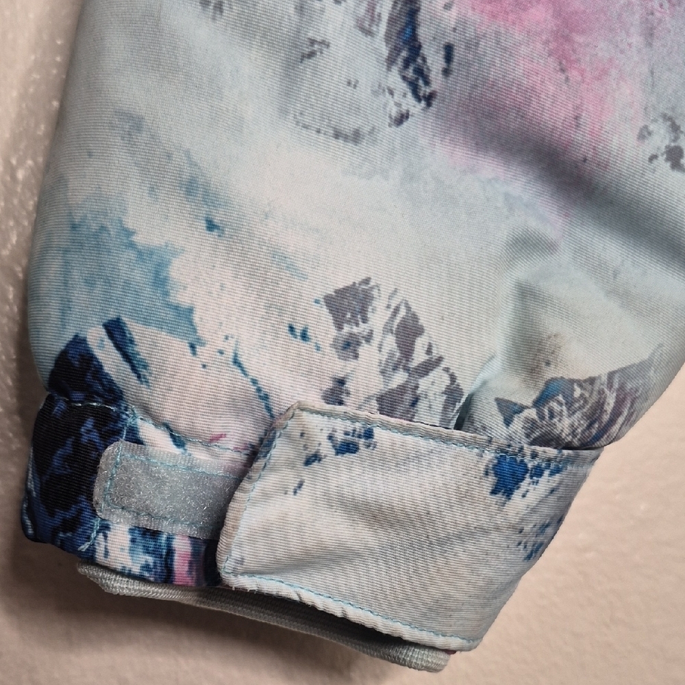 Hurley Blue and Pink Mountain Print Raincoat - Picture 5 of 14